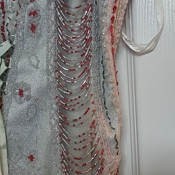 Tiffany's Designs baby blue beaded gown size 8 - Picture 4 of 14